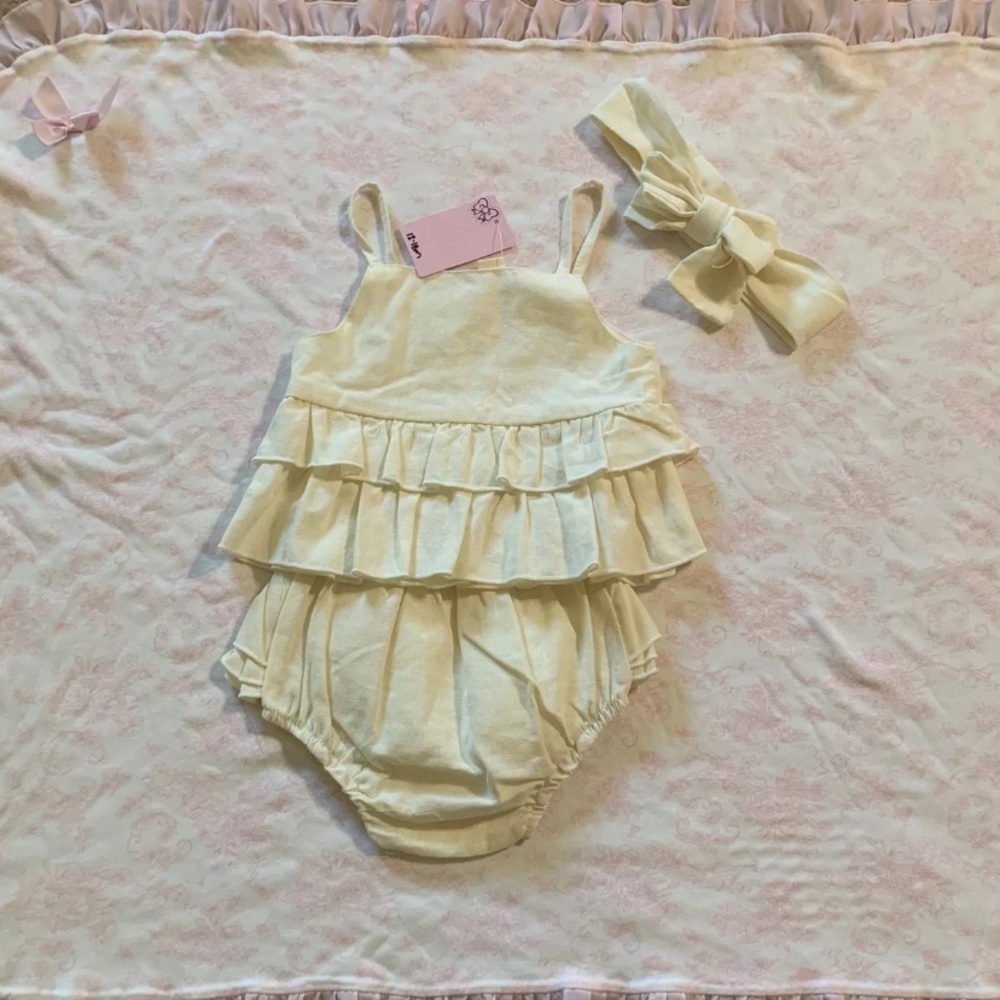 Baby girl outfit with matching headband